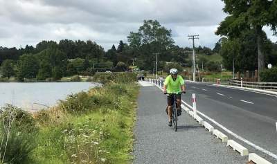 Part of the Ōmokoroa to Tauranga Cycle Trail next to Wairoa River. Photo / Western BOP District Council